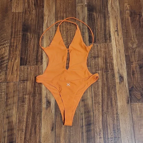 Boutine LA Burnt Orange Radar One-Piece Swimsuit Sz S - Picture 5 of 6